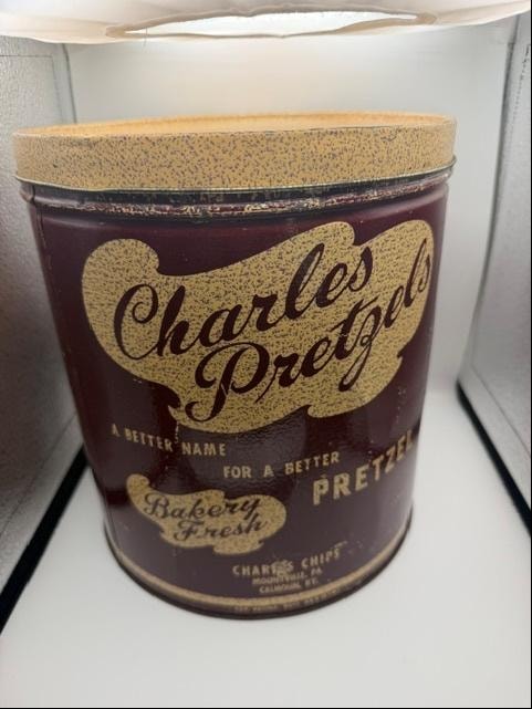 Charles Pretzels Vintage Tin