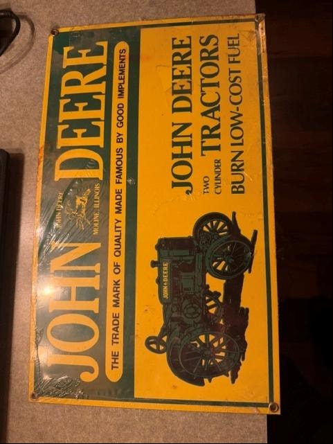John Deere Tractors Vintage Metal Sign