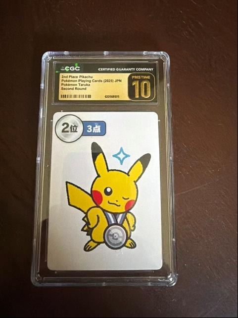 2nd Place Pikachu 2025 JPN Pokémon Taruka Second Round — CGC Pristine 10