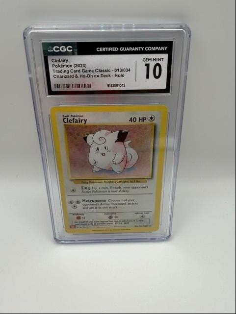 Clefairy 013/034 Holo — 2023 Pokémon Trading Card Game Classic Charizard & Ho-Oh ex Deck CGC 10
