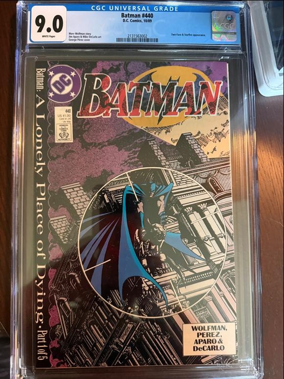 Batman #440 George Pérez Cover — CGC 9.0