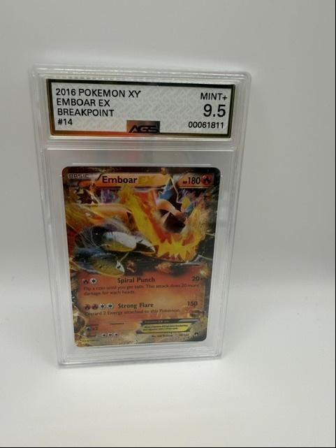 Emboar EX #14 — 2016 Pokémon XY BREAKpoint AGS 9.5