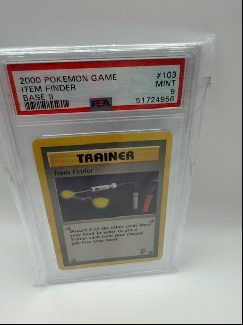 Item Finder #103 Trainer — 2000 Pokémon Base II PSA 9