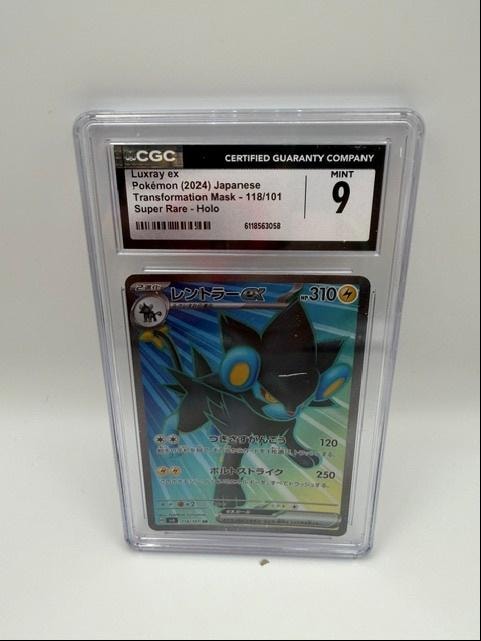 Luxray ex 118/101 Super Rare Holo — 2024 Japanese Transformation Mask CGC 9