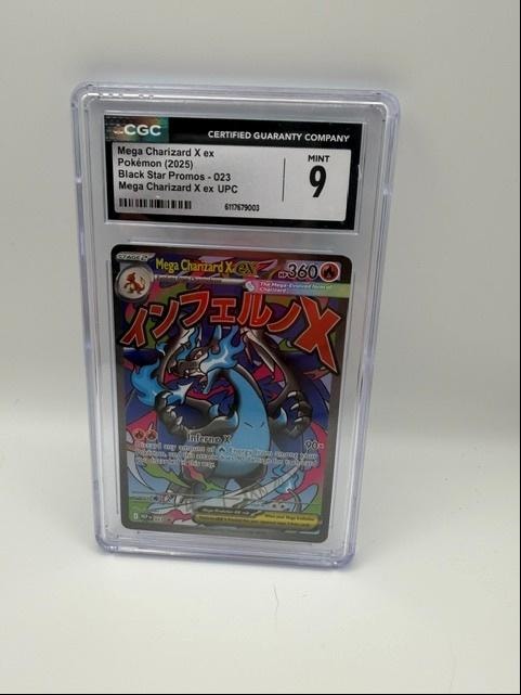 Mega Charizard X ex — 2025 Pokémon Black Star Promos 023 CGC 9